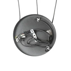 QAZQA Pendelleuchten|Wohnzimmerlampen*Art Deco Hängelampe schwarz mit Goldglas rund 3-flammig - Pallon