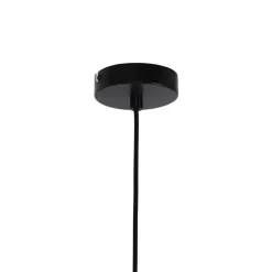 QAZQA Schlafzimmerlampen|Küchenlampen*Art Deco Hängelampe schwarz mit Rauchglas - Laura