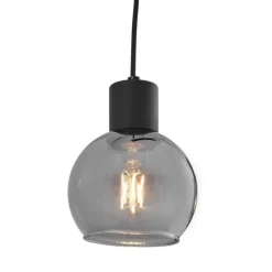 QAZQA Küchenlampen|Esszimmerlampen*Art Deco Hängelampe schwarz mit Rauchglas länglich 4-flammig - Vidro