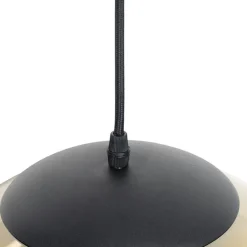 QAZQA Pendelleuchten|Wohnzimmerlampen*Art Deco Hängelampe schwarz mit Goldglas 33 cm - Pallon