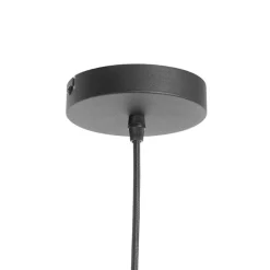 QAZQA Pendelleuchten|Wohnzimmerlampen*Art Deco Hängelampe schwarz mit Goldglas 33 cm - Pallon