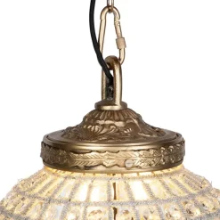 QAZQA Pendelleuchten|Wohnzimmerlampen*Art Deco Hängelampenkristall mit Gold 35 cm - Kasbah