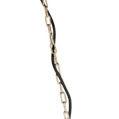 QAZQA Pendelleuchten|Wohnzimmerlampen*Art Deco Hängelampenkristall mit Gold 35 cm - Kasbah