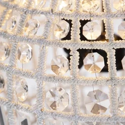 QAZQA Pendelleuchten|Wohnzimmerlampen*Art Deco Hängelampenkristall mit Gold 35 cm - Kasbah