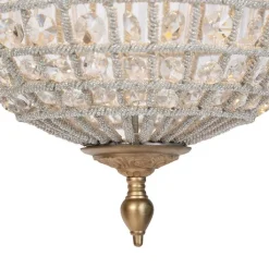 QAZQA Pendelleuchten|Wohnzimmerlampen*Art Deco Hängelampenkristall mit Gold 35 cm - Kasbah