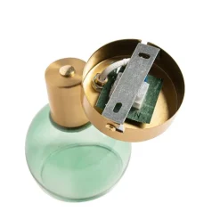 QAZQA Wandstrahler|Deckenstrahler*Art Deco Spot Gold mit grünem Glas - Vidro