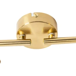 QAZQA Schlafzimmerlampen|Küchenlampen*Art Deco Spot Gold mit rosa Glas 4-flammig - Vidro