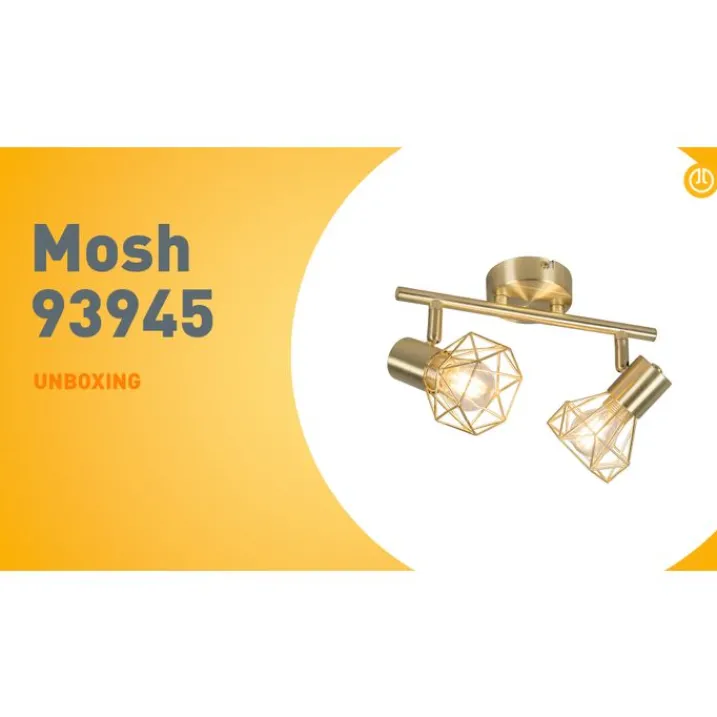 QAZQA Deckenstrahler|Aufbaustrahler*Art Deco Spot Messing dreh- und neigbar - Mosh 2