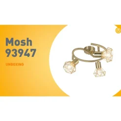 QAZQA Deckenstrahler|Aufbaustrahler*Art Deco Spot Messing dreh- und neigbar - Mosh 3