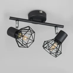 QAZQA Deckenstrahler|Aufbaustrahler*Art Deco Spot schwarz schwenk- und neigbar - Mosh 2