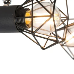 QAZQA Deckenstrahler|Aufbaustrahler*Art Deco Spot schwarz schwenk- und neigbar - Mosh 2