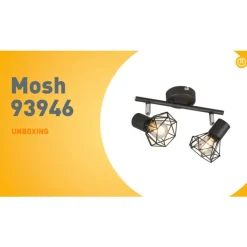 QAZQA Deckenstrahler|Aufbaustrahler*Art Deco Spot schwarz schwenk- und neigbar - Mosh 2