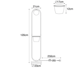 QAZQA Schlafzimmerlampen|Küchenlampen*Art Deco Stehlampe Gold mit weißem Glas - Isabella