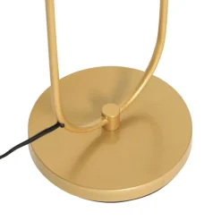 QAZQA Schlafzimmerlampen|Küchenlampen*Art Deco Stehlampe Gold mit weißem Glas - Isabella