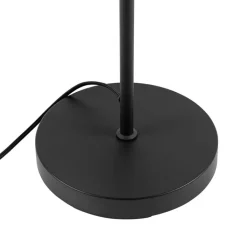 QAZQA Schlafzimmerlampen|Küchenlampen*Art Deco Stehlampe schwarz mit Rauchglas - Bizle