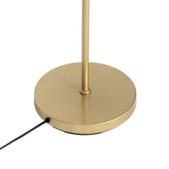 QAZQA Stehlampen|Wohnzimmerlampen*Art Deco Stehleuchte Gold mit Milchglas 2-Licht - Pallon