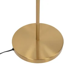 QAZQA Stehlampen|Wohnzimmerlampen*Art Deco Stehleuchte Messing mit grünem Glas - Pallon Mezzi