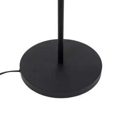 QAZQA Schlafzimmerlampen|Küchenlampen*Art Deco Stehleuchte schwarz mit Rauchglas - Pallon Mezzi