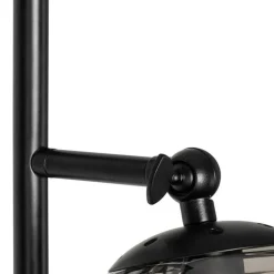 QAZQA Stehlampen|Wohnzimmerlampen*Art Deco Stehleuchte schwarz mit Rauchglas 2-Licht - Pallon