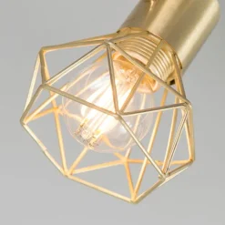 QAZQA Wandstrahler|Deckenstrahler*Art Deco Strahler gold drehbar und neigbar - Mosh 1