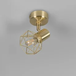 QAZQA Wandstrahler|Deckenstrahler*Art Deco Strahler gold drehbar und neigbar - Mosh 1