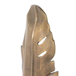 QAZQA Tischlampen|Wohnzimmerlampen*Art Deco Tischlampe Bronze mit Marmorsockel - Blatt