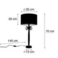 QAZQA Tischlampen|Wohnzimmerlampen*Art Deco Tischlampe Bronze mit samtrotem Schirm 35 cm - Areka