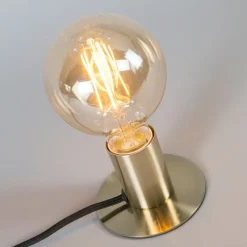 QAZQA Lampen Für Dein Homeoffice|Tischlampen*Art Deco Tischlampe Gold - Facil