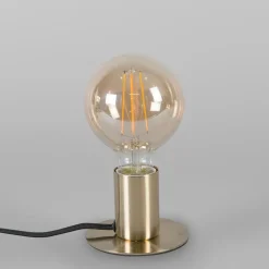 QAZQA Lampen Für Dein Homeoffice|Tischlampen*Art Deco Tischlampe Gold - Facil