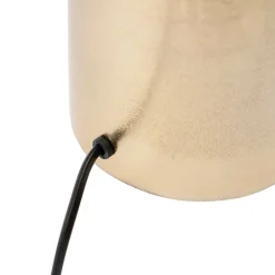 QAZQA Tischlampen|Wohnzimmerlampen*Art Deco Tischlampe Gold Samtschirm Schwarz 40 cm - Diverso