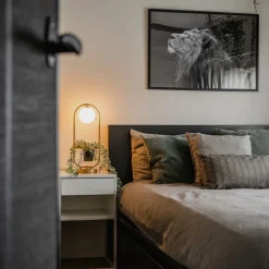 QAZQA Tischlampen|Wohnzimmerlampen*Art Deco Tischlampe Gold mit weißem Glas - Isabella