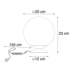 QAZQA Lampen Für Dein Homeoffice|Tischlampen*Art Deco Tischlampe Messing mit rosa Glas - Pallon