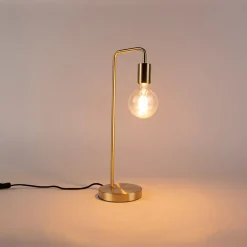 QAZQA Küchenlampen|Tischlampen*Art Deco Tischlampe Messing - Facil