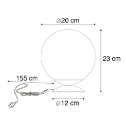 QAZQA Tischlampen|Wohnzimmerlampen*Art Deco Tischlampe Messing mit grünem Glas - Pallon