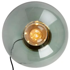 QAZQA Tischlampen|Wohnzimmerlampen*Art Deco Tischlampe Messing mit grünem Glas - Pallon