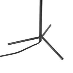 QAZQA Lampen Für Dein Homeoffice|Tischlampen*Art Deco Tischlampe schwarz mit Rauchglas 45,5 cm - Pallon