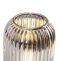 QAZQA Küchenlampen|Tischlampen*Art Deco Tischlampe schwarz mit Rauchglas - Banci