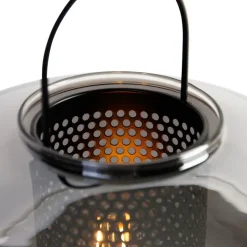 QAZQA Tischlampen|Wohnzimmerlampen*Art Deco Tischlampe schwarz mit Rauchglas 30 cm - Kevin