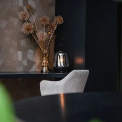 QAZQA Tischlampen|Wohnzimmerlampen*Art Deco Tischlampe schwarz mit Rauchglas 23 cm - Kevin