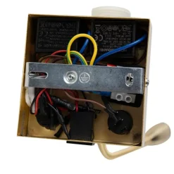 QAZQA Wandleuchten|Wohnzimmerlampen*Art Deco Wandlampe Gold mit USB und grauem Schirm - Brescia