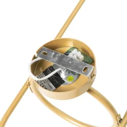 QAZQA Schlafzimmerlampen|Küchenlampen*Art Deco Wandlampe Gold mit weißem Glas - Isabella