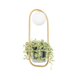 QAZQA Schlafzimmerlampen|Küchenlampen*Art Deco Wandlampe Gold mit weißem Glas - Isabella
