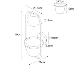 QAZQA Schlafzimmerlampen|Küchenlampen*Art Deco Wandlampe Gold mit weißem Glas - Isabella