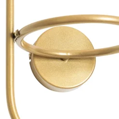 QAZQA Schlafzimmerlampen|Küchenlampen*Art Deco Wandlampe Gold mit weißem Glas - Isabella