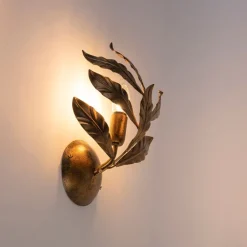 QAZQA Wandleuchten|Wohnzimmerlampen*Art Deco Wandleuchte Antikgold - Linden