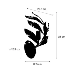 QAZQA Wandleuchten|Wohnzimmerlampen*Art Deco Wandleuchte Antikgold - Linden