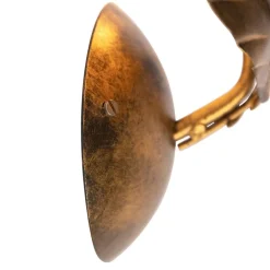 QAZQA Wandleuchten|Wohnzimmerlampen*Art Deco Wandleuchte Antikgold - Linden