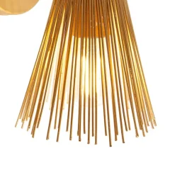 QAZQA Schlafzimmerlampen|Küchenlampen*Art Deco Wandleuchte Gold 2-Licht - Besen