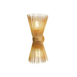 QAZQA Schlafzimmerlampen|Küchenlampen*Art Deco Wandleuchte Gold 2-Licht - Besen