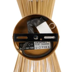 QAZQA Schlafzimmerlampen|Küchenlampen*Art Deco Wandleuchte Gold 2-Licht - Besen